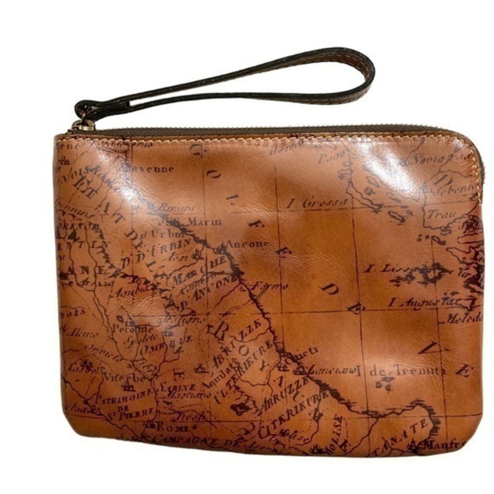 Patricia nash brown large wristlet bag